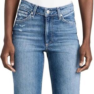 PAIGE Women's Sarah Straight Ankle Jeans - Art Piece Distressed NWT 31 R